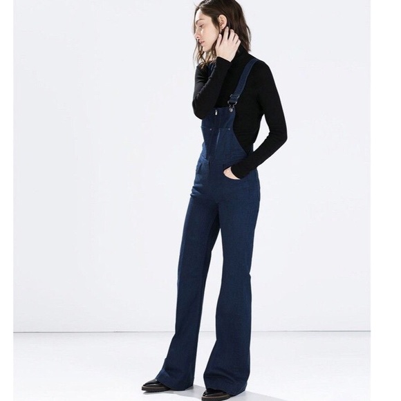 flared dungaree jumpsuit